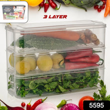 3 Fridge Storage Container, Fridge Organizer with Lid Stackable Fridge Storage Containers Plastic Freezer Storage Containers for Fish, Meat, Vegetables, Fruits, Pack of 3pcs, 1500ML Approx - Justgrabit Inc.