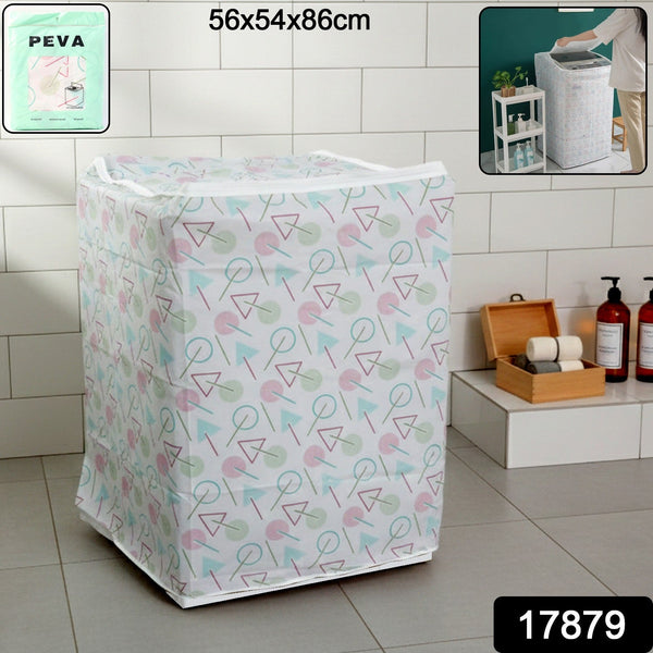 PEVA Waterproof Washing Machine Dust Cover (56×54×86 cm, 1 Pc) - justgrabit.in | Just Grab It