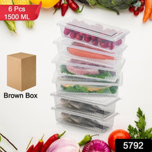 Vegetables & Fruits Freezer Storage Container (PACK OF 6PC 1500ML) - justgrabit.in | Just Grab It
