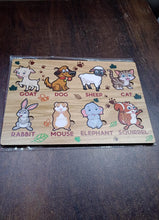 Wooden Animal Puzzle Learning Educational Board (1 Set / 28×20 Cm) - justgrabit.in | Just Grab It