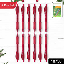 Red Colour Gel Pen Set, Set of 12 Pcs - justgrabit.in | Just Grab It