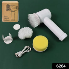 Portable Electric Cleaning Brush with 3 Replaceable Brush Heads (5 In 1) - Justgrabit Inc.