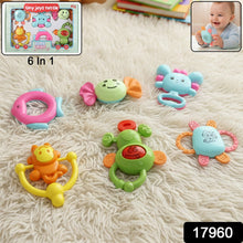 Play Cart Tiny Joys Rattle Toy Set – 6 - in - 1 Baby Rattles - justgrabit.in | Just Grab It