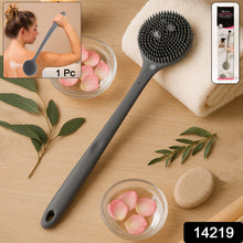 Silicone Back Scrubber Brush with Long Handle (1 Pc) - justgrabit.in | Just Grab It