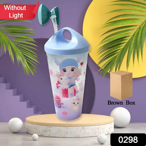 Unicorn Water Bottle with Straw & Lid for Kids (Without Light) - justgrabit.in | Just Grab It