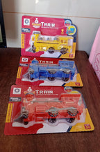 Pull and Go Train with Light Plastic String Pull Back Train (1 Pc / Mix Color) - justgrabit.in | Just Grab It