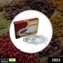 Plastic Peacock Dry Fruit Silver Finish Serving Tray - Justgrabit Inc.