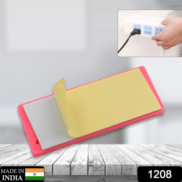 Self Adhesive No Hole Wall Mount, Reusable, Non Residue Plug Organizer - justgrabit.in | Just Grab It