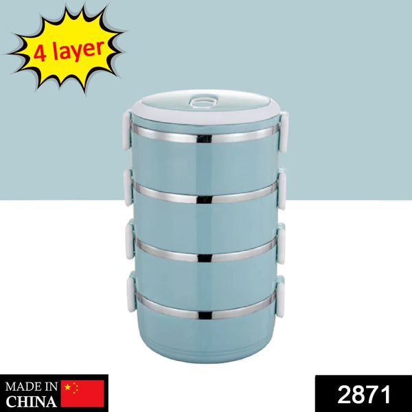 Multi Layer Stainless Steel Hot Lunch Box (4 Layer) - Justgrabit Inc.