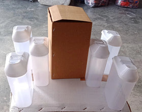 Plastic Easy Flow Storage Jar with Lid (750ml, Set of 6) - Justgrabit Inc.