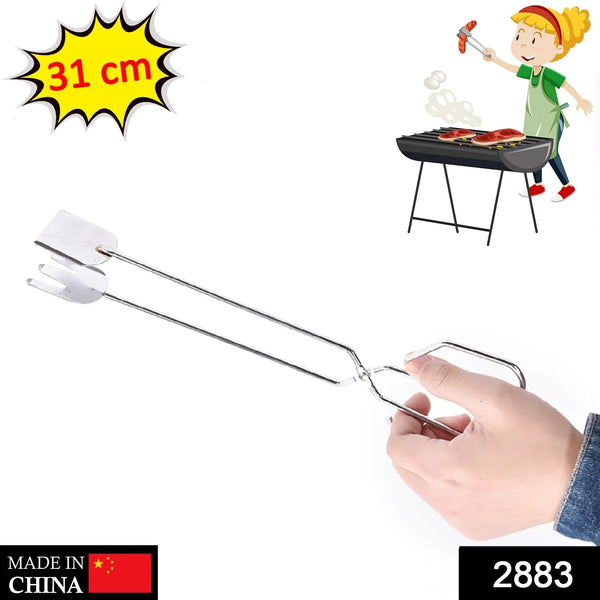 31cm Multi - Functional Metal BBQ Tongs for Serving (Clamp, Durable) - Justgrabit Inc.