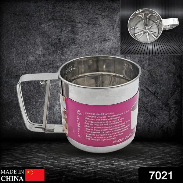 Stainless Steel Flour Sifter – Handheld Baking Sieve with Measuring Scale - justgrabit.in | Just Grab It