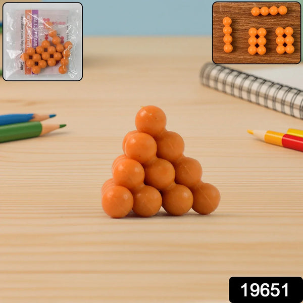 Ball Pyramid Toy – 3D Puzzle Building Brain Teaser Toy - Justgrabit Inc.