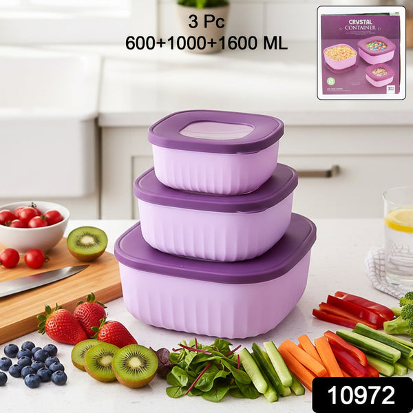 Premium 3 Piece Food Storage Container Set - justgrabit.in | Just Grab It