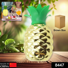 Plastic Pineapple Cups with Straw (1 Pc) - Party Favors, Hawaiian, Beach - Justgrabit Inc.