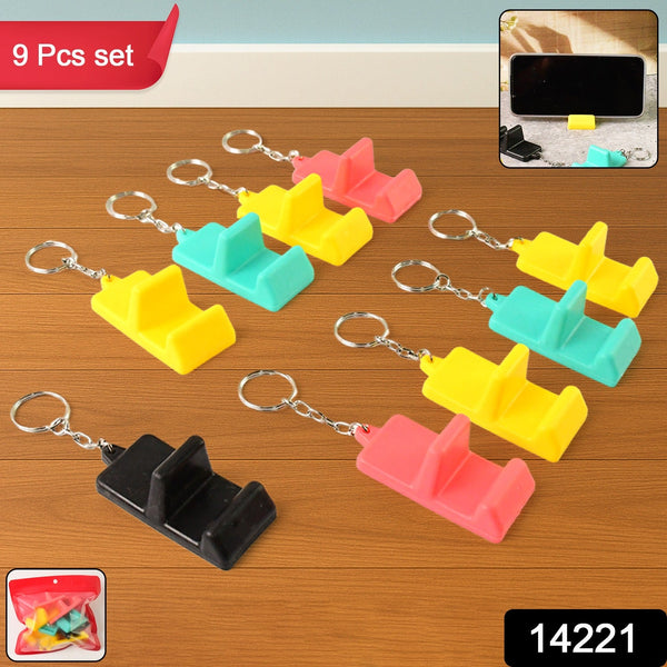 Plastic 2 - in - 1 Mobile Stand Keychain (9 Pc) - justgrabit.in | Just Grab It