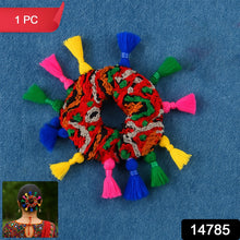 Traditional Multicolor Navratri Hair Bun (1 Pc) - justgrabit.in | Just Grab It