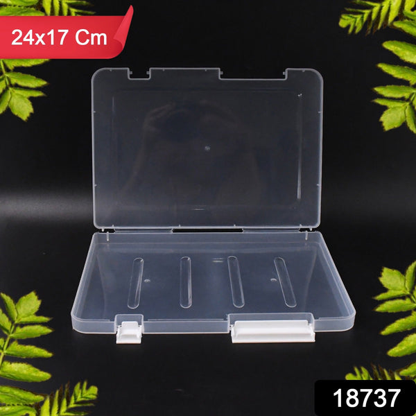 Document Holder File Organizer Box Storage Boxes Lids (1 Pc / 24×17 Cm) - justgrabit.in | Just Grab It
