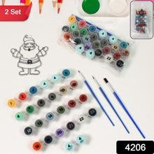 Paint by Number Kits 2 Set 24 Number Color, 6 paint brushes (2 Set) - justgrabit.in | Just Grab It