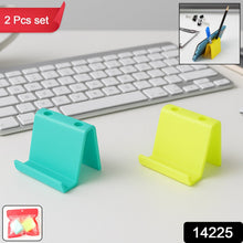 Multifunctional Plastic Mobile Phone Stand & Pen Holder (2 Pc & mix color) - justgrabit.in | Just Grab It