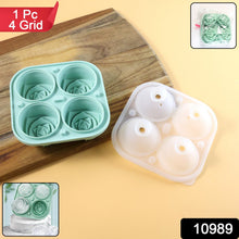 4 - Grid Rose - Shape Ice Cube Tray Mold with Lid - justgrabit.in | Just Grab It