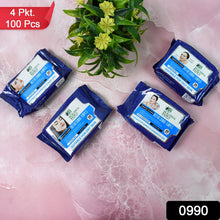 Beautiful Basics Dry, Oily, Sensitive & Normal Skin Face Wipes (4Pkt x 100 Pcs) - justgrabit.in | Just Grab It