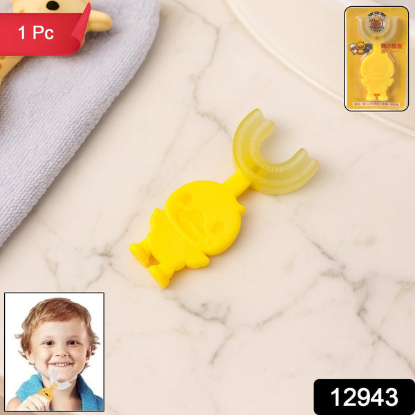 Cute Cartoon Duck U - Shape Baby Toothbrush (1 Pc / Mix Color) - justgrabit.in | Just Grab It
