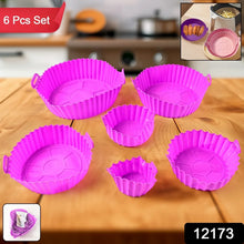 Air Fryer Reusable Silicone Pot with Handles (6 Pc set) - Justgrabit Inc.