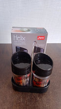 Apex Helix Salt N' Pepper 2 - Piece Plastic Jar Set with Stand - justgrabit.in | Just Grab It