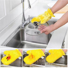Fiber Reusable Multipurpose Dishwashing Gloves Household Kitchen ( 1 pc ) - justgrabit.in | Just Grab It