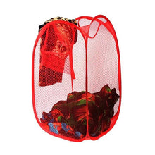 Laundry Hamper Mesh Fabric For Ventilation Foldable Storage Up Clothes Basket - Justgrabit Inc.