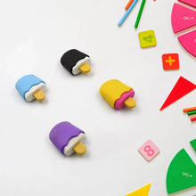 Cone, Donut & Lollipop Eraser Set for Kids’ School Gifts (1 Set 4 Pc, Themed) - justgrabit.in | Just Grab It
