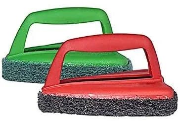 Bathroom Brush with abrasive scrubber for superior tile cleaning - Justgrabit Inc.