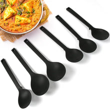 Multipurpose Silicone Spoon, Silicone Basting Spoon Non - Stick Kitchen Utensils Household Gadgets Heat - Resistant Non Stick Spoons Kitchen Cookware Items For Cooking and Baking (6 Pcs Set) - justgrabit.in | Just Grab It