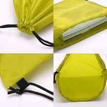 Portable Dori Bag Inside silver with coating Drawstring Backpack, Gym Sack Light Weight Multi Storage Bags Large Capacity for Shopping - justgrabit.in | Just Grab It