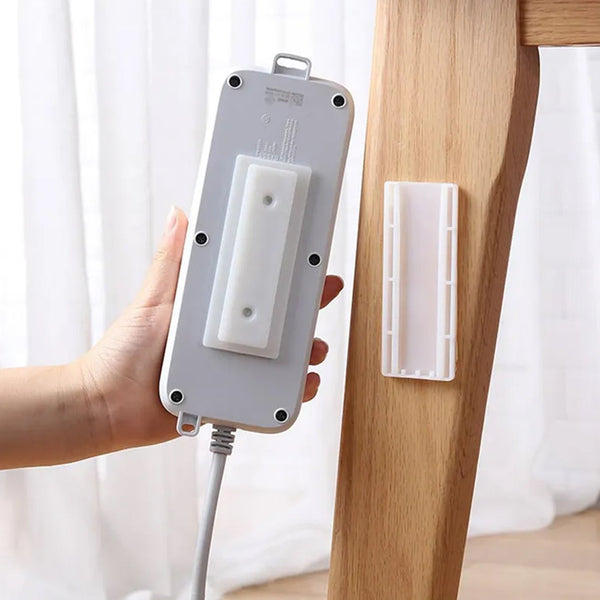 Self Adhesive No Hole Wall Mount, Reusable, Non Residue Plug Organizer - justgrabit.in | Just Grab It