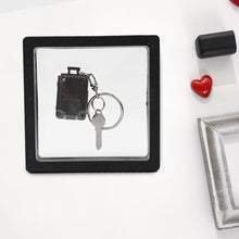 Suitcase Shape Nail Clipper Keychain Key & 3D Floating Frame Display Case (1 Set) - justgrabit.in | Just Grab It