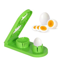 2 in 1 Double Cut Boiled Egg cutter with stainless steel wire for easy slicing of boiled eggs. - Justgrabit Inc.