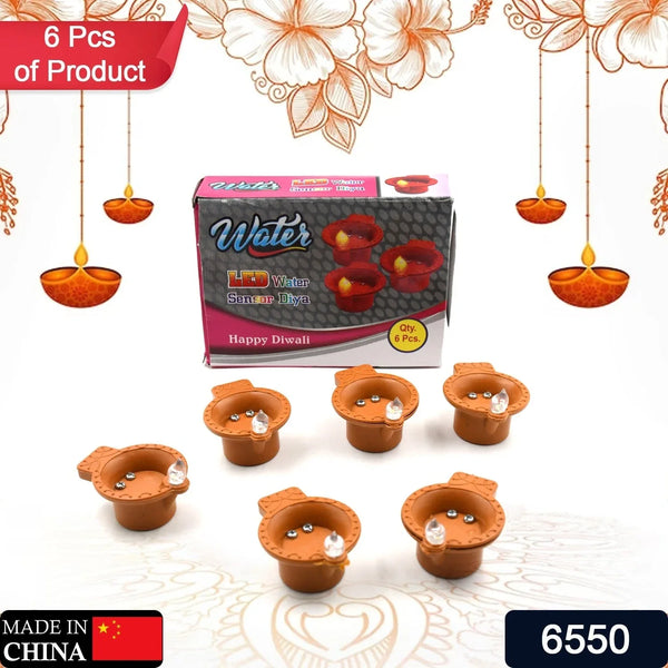 Water Sensor Diyas for Diwali Decoration | Diyas for Home Decoration| Diwali Decoration Items for Home Decor Diyas | Diwali LED Diyas Candle with Water Sensing Technology E - Diya, Diwali (6Pc Set) - justgrabit.in | Just Grab It