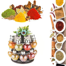 Multipurpose Revolving Plastic Spice Rack Set (16pcs) - Justgrabit Inc.