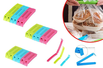 Plastic Snack Bag Clip Sealer Set (18 Pcs, Multicolour) - justgrabit.in | Just Grab It