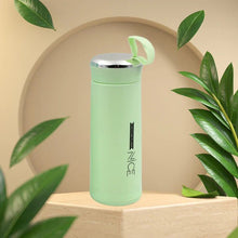 Water bottle 400ml leak proof, glass water bottle (1 pc / Light Green Color) - justgrabit.in | Just Grab It