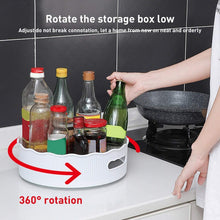 360° Rotating Kitchen Organizer Trolley for Storage - Turntable Tray with Brown Box - justgrabit.in | Just Grab It