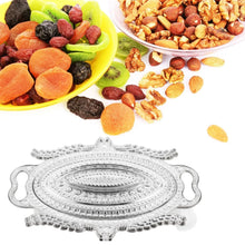 Plastic Peacock Dry Fruit Silver Finish Serving Tray - Justgrabit Inc.