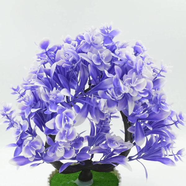 Artificial Flower Plant with Cute Pot – Perfect for Home & Office Decor (1 Pc) - justgrabit.in | Just Grab It