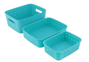 Smart Baskets for Storage(Set of 3) Sky Blue - Justgrabit Inc.