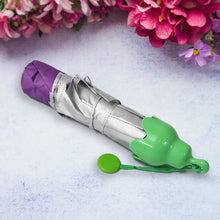 Vegetable shaped Folding Umbrella, Plastic Case Creative Fashion Folding Mini Sun Shade Rain Umbrella, Unique Umbrella, Sun & UV Protection, Cute Design (1 Pc) - justgrabit.in | Just Grab It