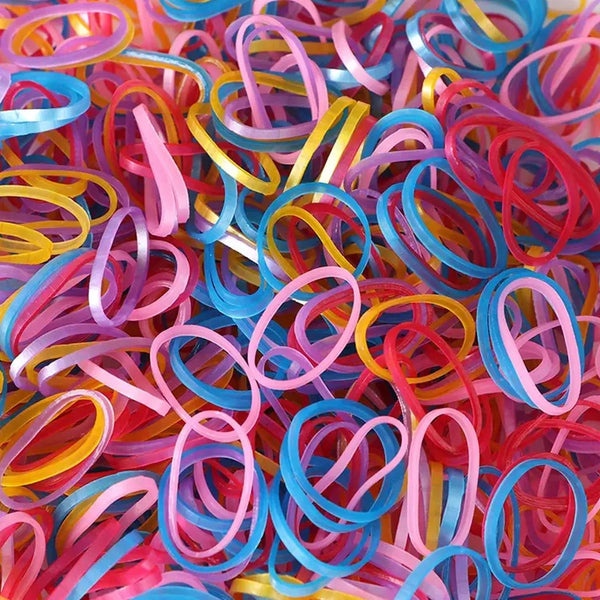 Multicolor Rubber Bands (Elastic & Reusable, Office & Home), Hair accessories - justgrabit.in | Just Grab It