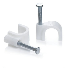 100 Pc 6 MM Cable Clip used in all kinds of wires to make them stuck and holded in walls etc. - Justgrabit Inc.