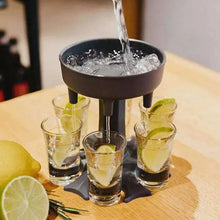 6 shot Win glass dispensers and tray, drinking games, shot glasses, dispenser, party gifts, shot spout for faster start of the party - justgrabit.in | Just Grab It